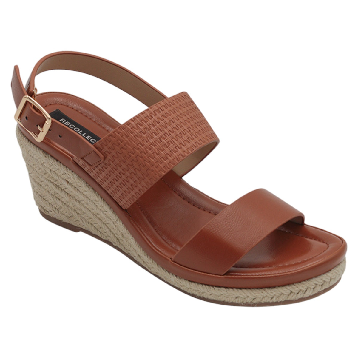 Foto 2 pulgar | Sandalias Con Plataforma Exterior Piel Vegana Color Café Para Mujer De Rbcollection