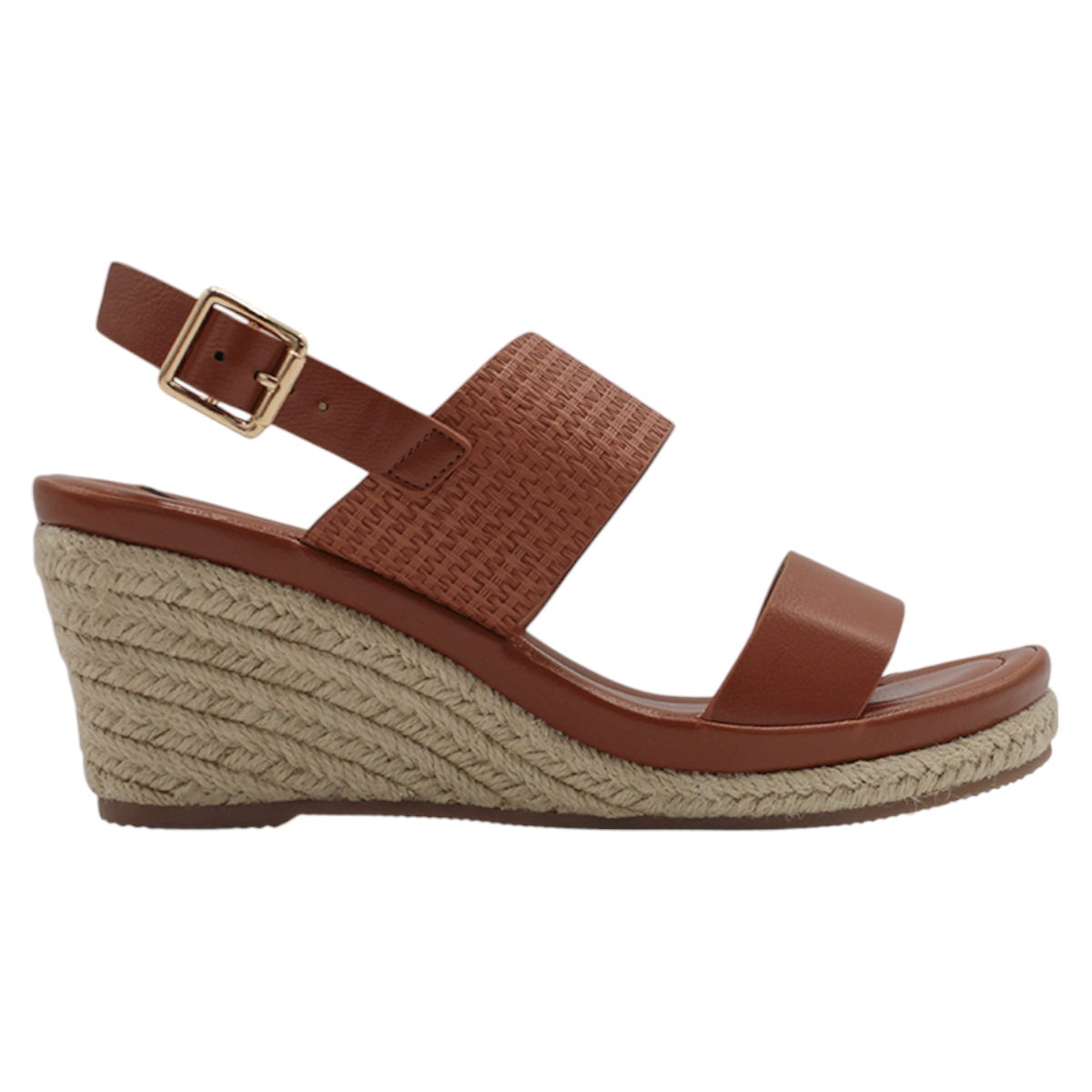 Foto 3 pulgar | Sandalias Con Plataforma Exterior Piel Vegana Color Café Para Mujer De Rbcollection