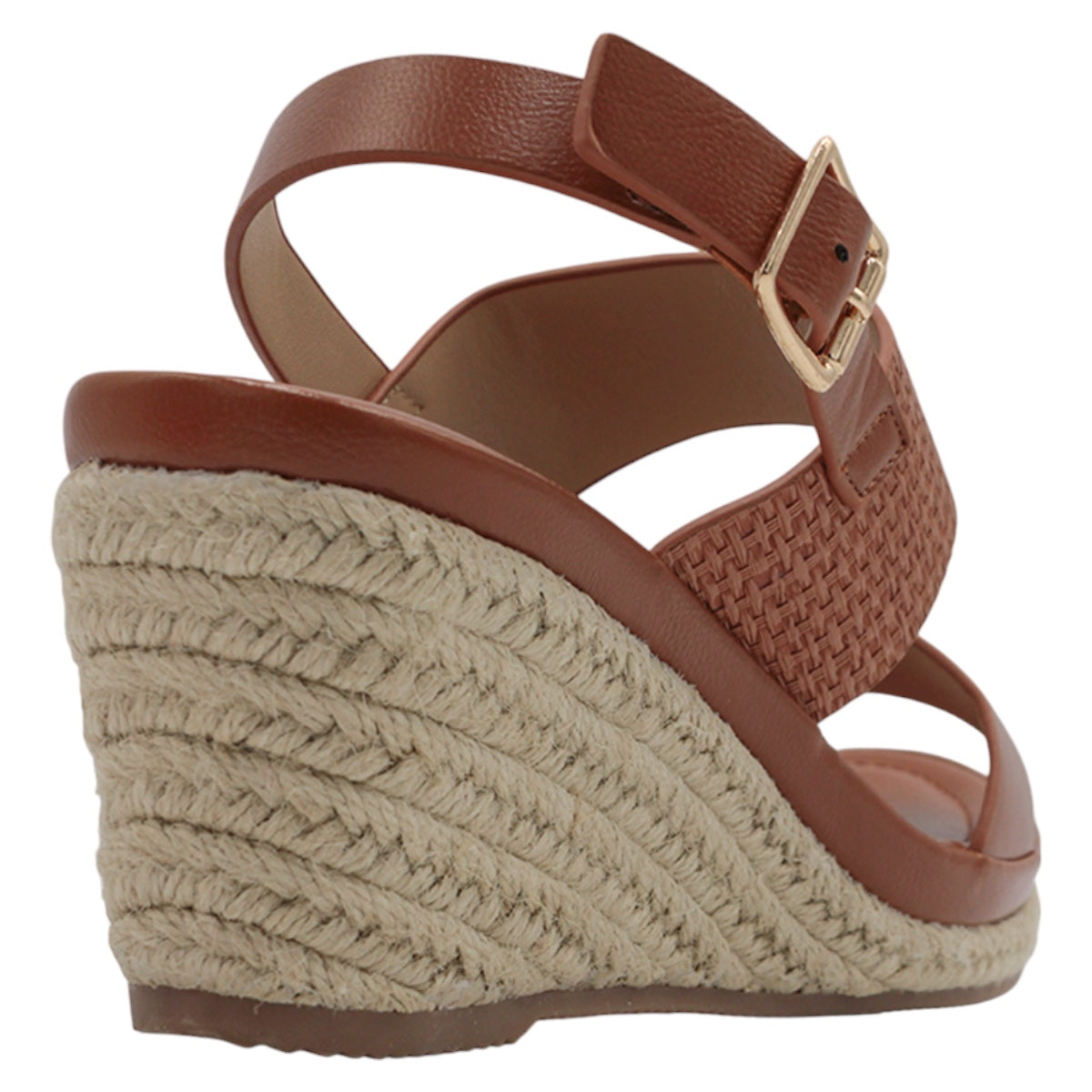 Foto 4 pulgar | Sandalias Con Plataforma Exterior Piel Vegana Color Café Para Mujer De Rbcollection