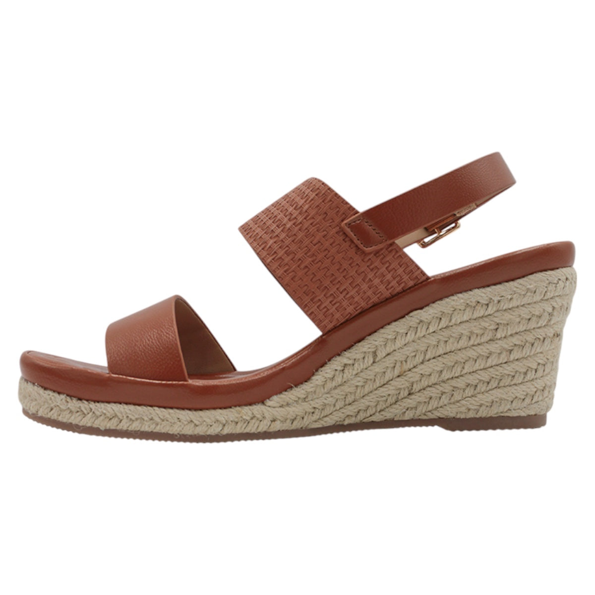 Foto 5 pulgar | Sandalias Con Plataforma Exterior Piel Vegana Color Café Para Mujer De Rbcollection