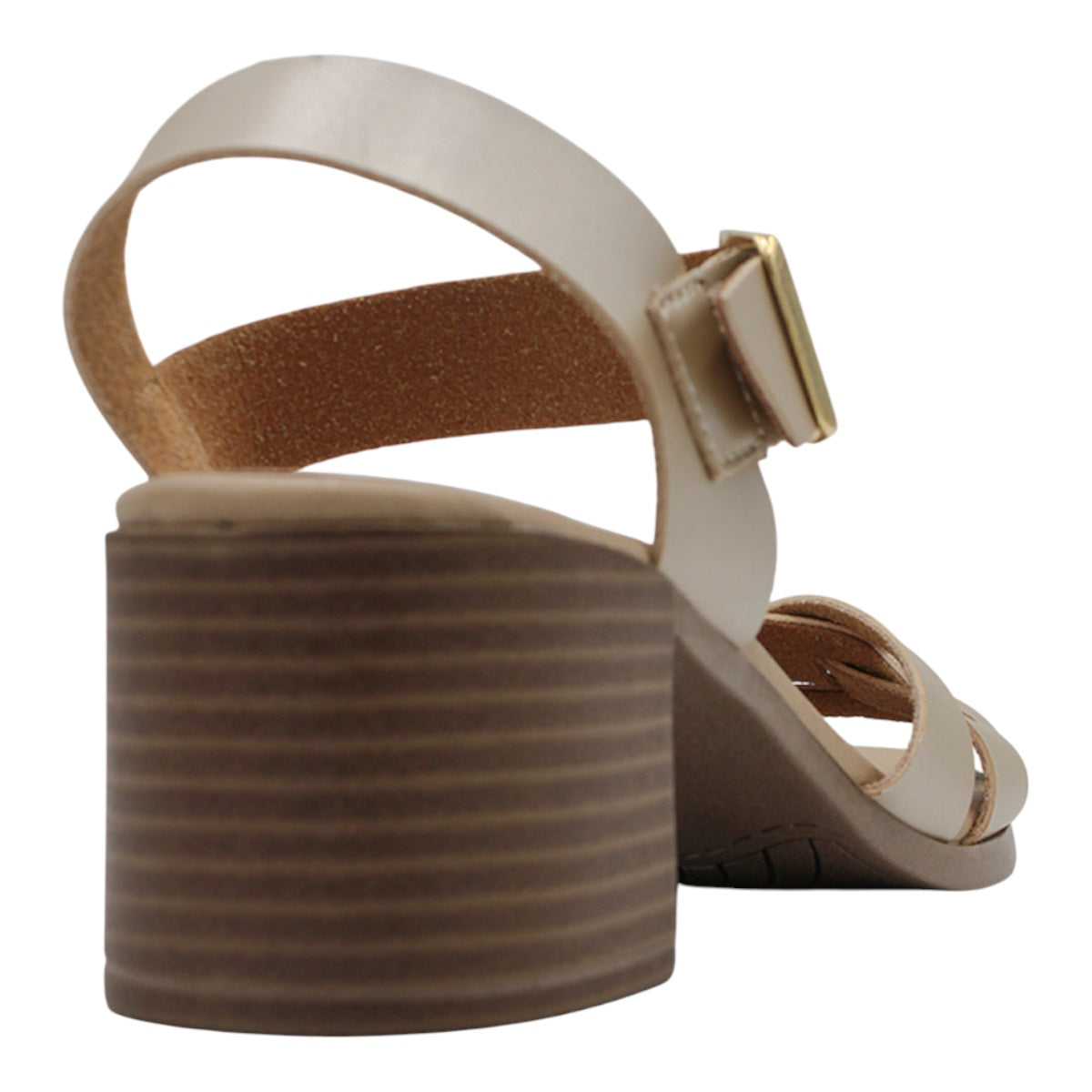 Foto 4 pulgar | Sandalia Con Tacón Exterior Piel Vegana Color Blanco Para Mujer De Rbcollection