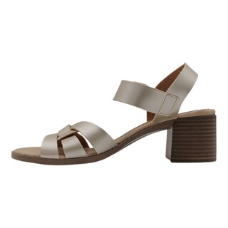 Foto 4 | Sandalia Con Tacón Exterior Piel Vegana Color Blanco Para Mujer De Rbcollection
