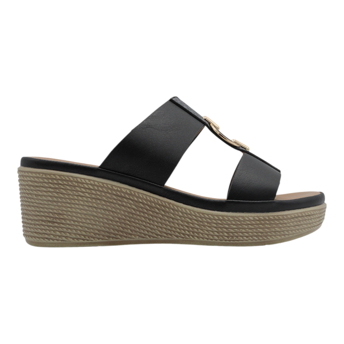 Foto 3 pulgar | Sandalias Con Plataforma Exterior Piel Vegana Color Negro Para Mujer De Rbcollection