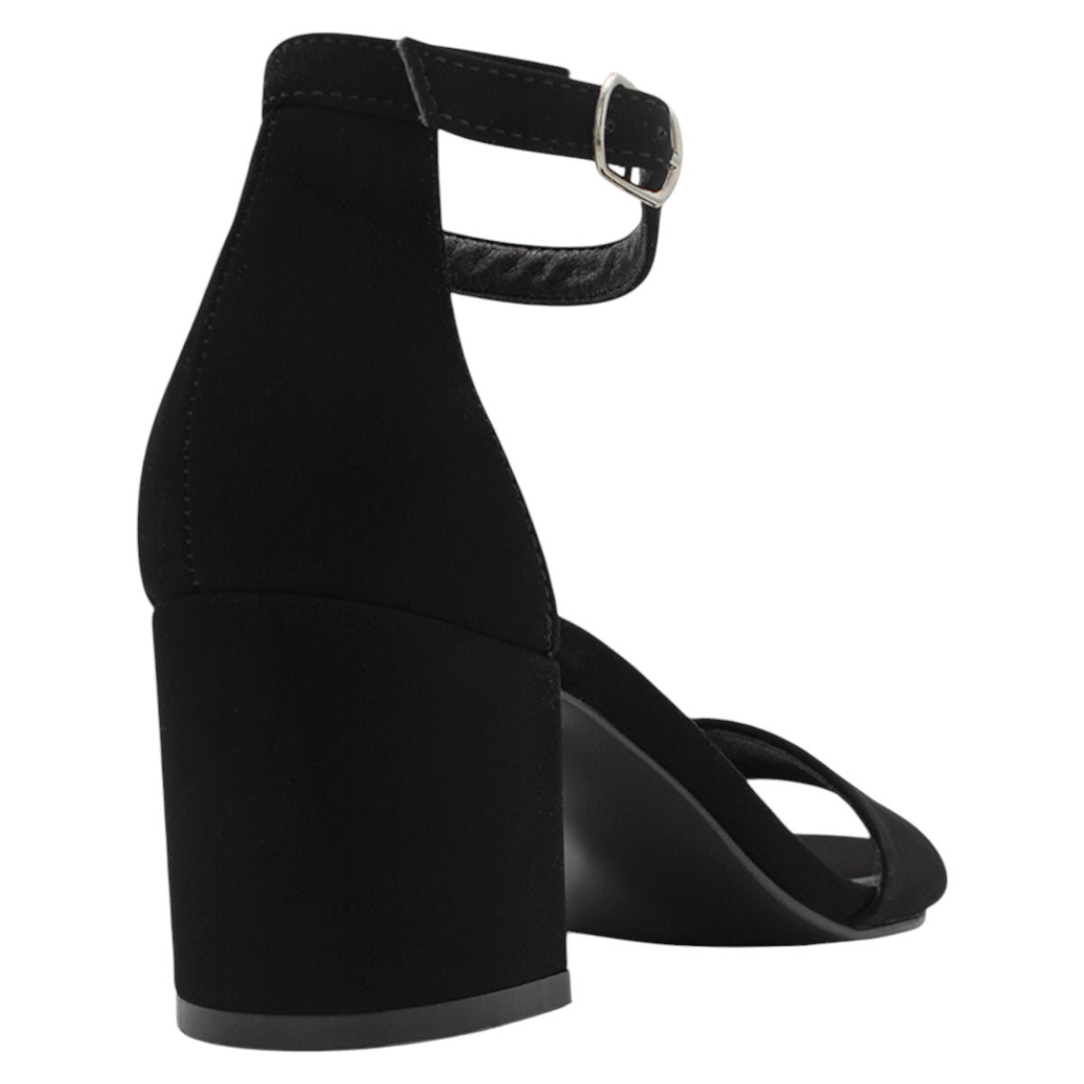 Foto 3 | Sandalia Con Tacón Exterior Gamuza Color Negro Para Mujer De Rbcollection
