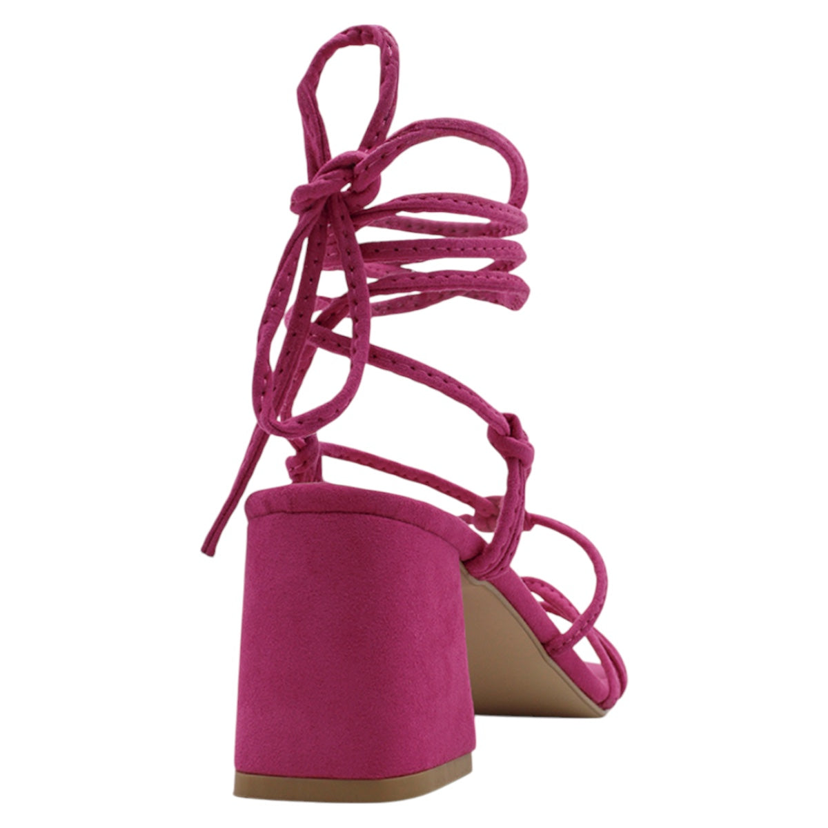 Foto 3 | Sandalia Con Tacón Exterior Textil Color Rosa Para Mujer De Rbcollection