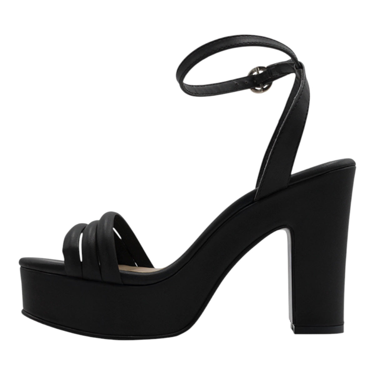 Foto 5 pulgar | Sandalia Con Tacón Exterior Piel Vegana Color Negro Para Mujer De Rbcollection