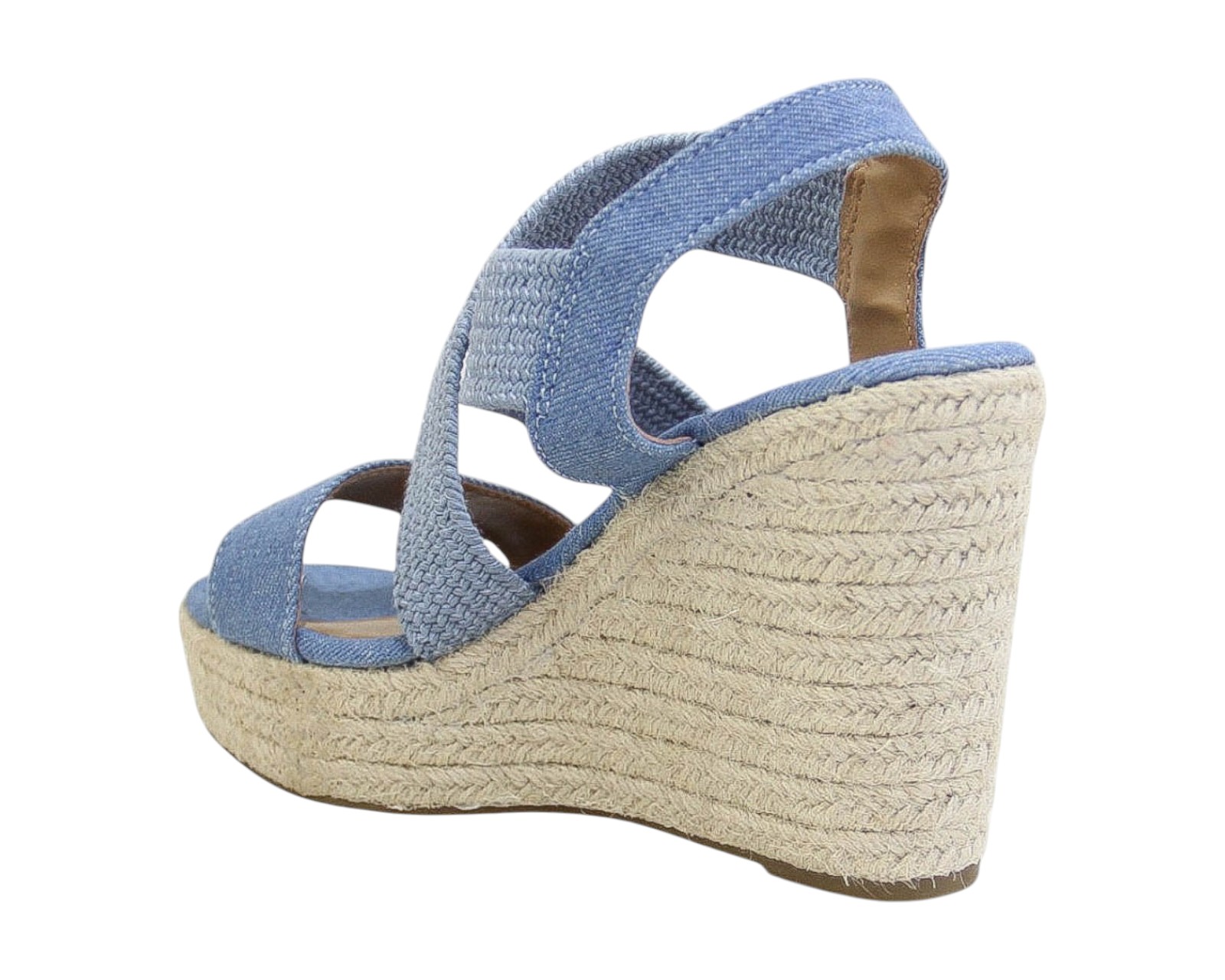 Foto 4 | Sandalia Cuña Para Mujer Lob Footwear Textil Azul 93005013