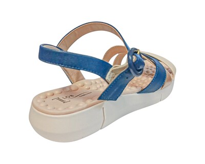 Foto 3 | Sandalia Cuña Para Mujer Lob Footwear Floather/met London Azul 86805073
