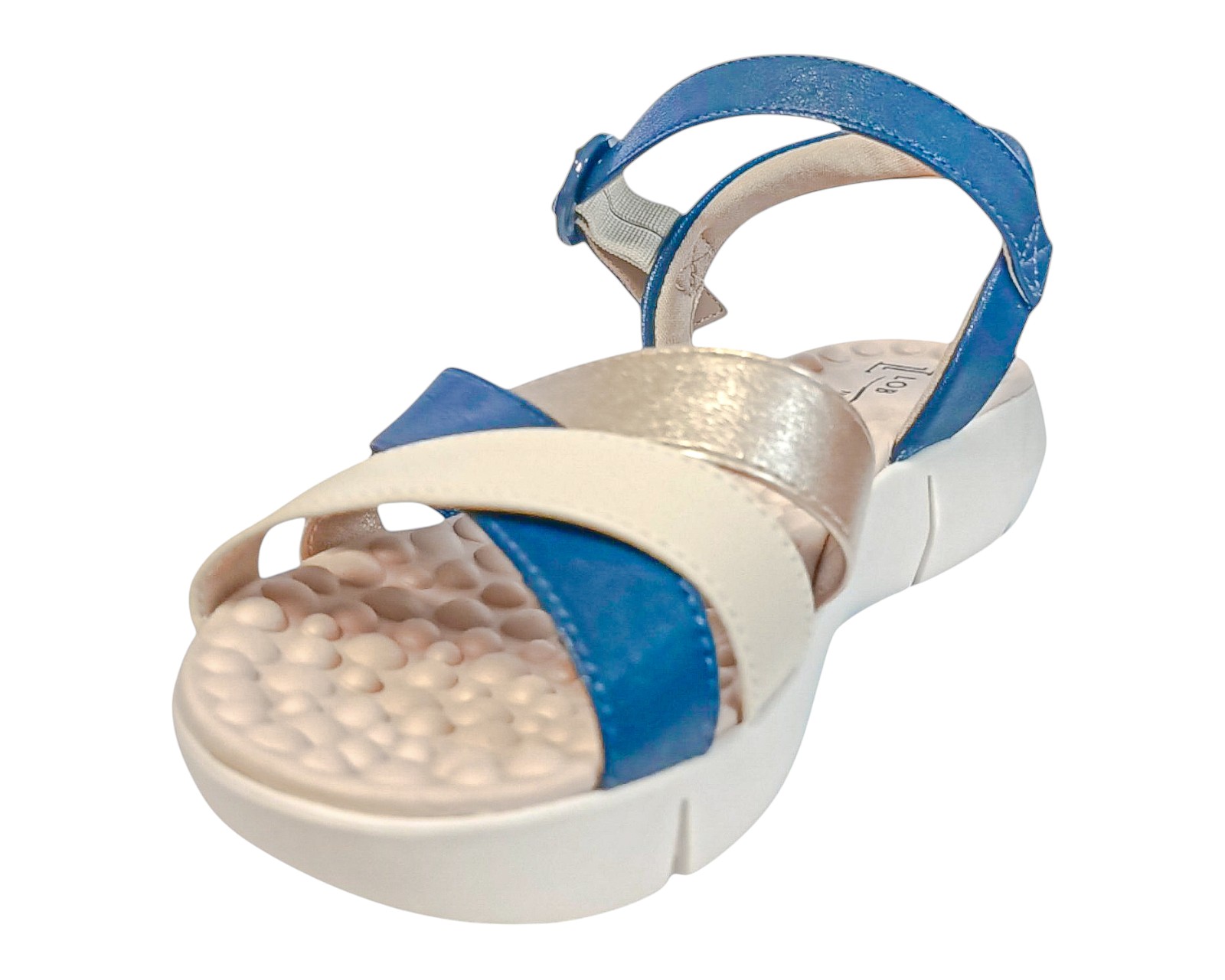 Foto 6 | Sandalia Cuña Para Mujer Lob Footwear Floather/met London Azul 86805073