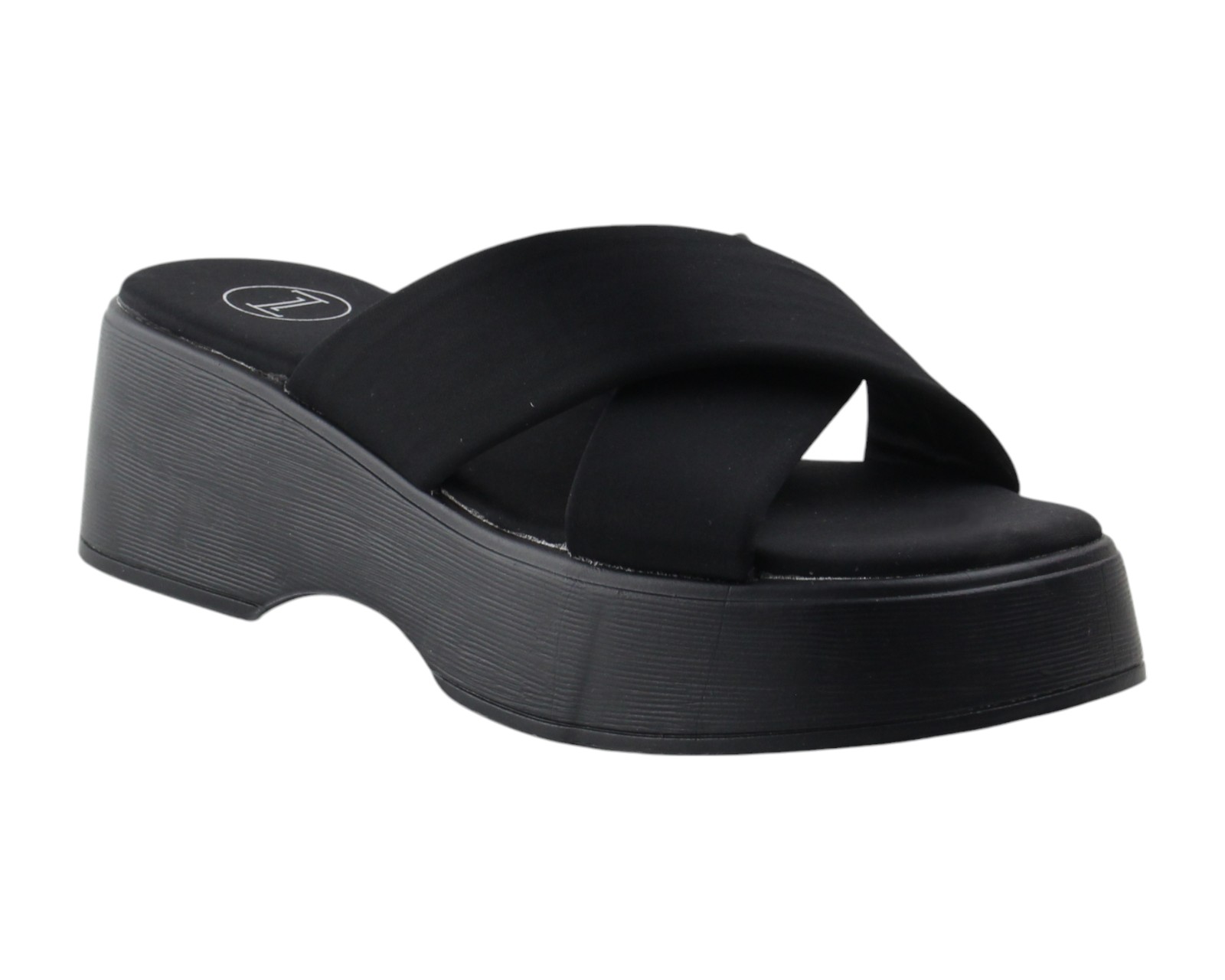 Foto 2 pulgar | Sandalia Cuña Para Mujer Lob Footwear Lickra Negro 90605043