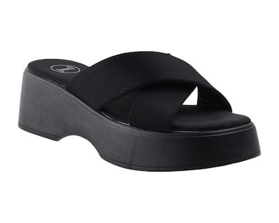 Foto 1 | Sandalia Cuña Para Mujer Lob Footwear Lickra Negro 90605043