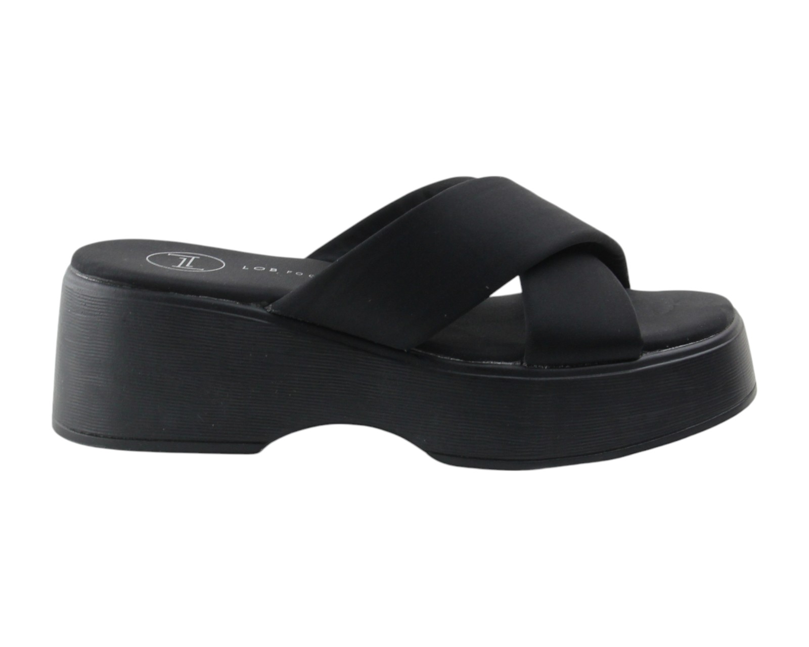 Foto 3 pulgar | Sandalia Cuña Para Mujer Lob Footwear Lickra Negro 90605043