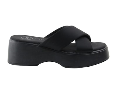 Foto 2 | Sandalia Cuña Para Mujer Lob Footwear Lickra Negro 90605043