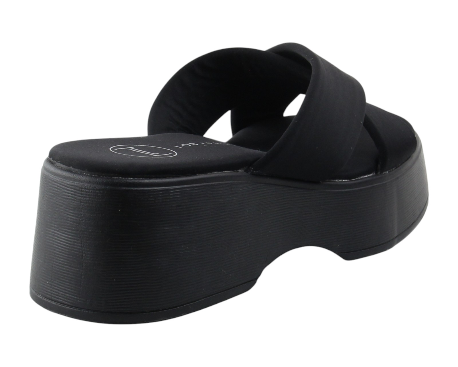 Foto 4 pulgar | Sandalia Cuña Para Mujer Lob Footwear Lickra Negro 90605043