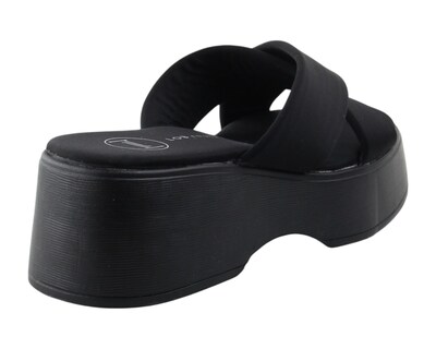 Foto 3 | Sandalia Cuña Para Mujer Lob Footwear Lickra Negro 90605043