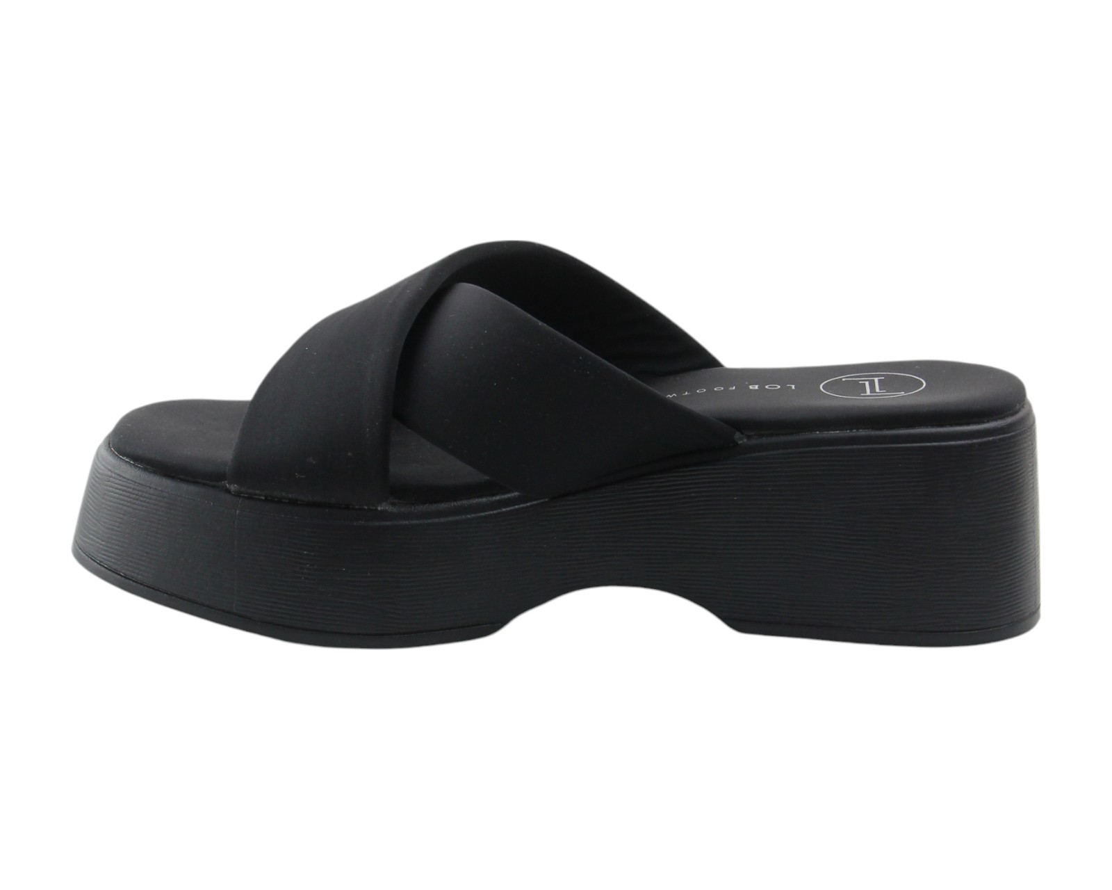 Foto 6 pulgar | Sandalia Cuña Para Mujer Lob Footwear Lickra Negro 90605043