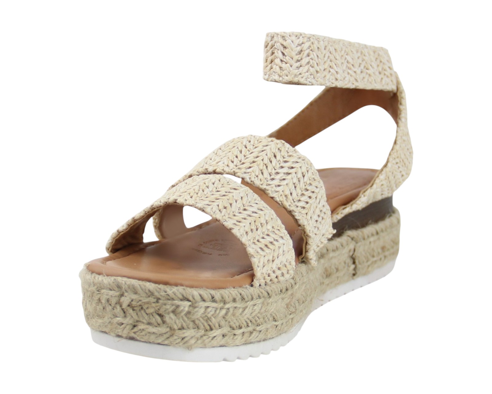 Foto 7 pulgar | Sandalia Cuña Para Mujer Lob Footwear Rafia Beige 90605044