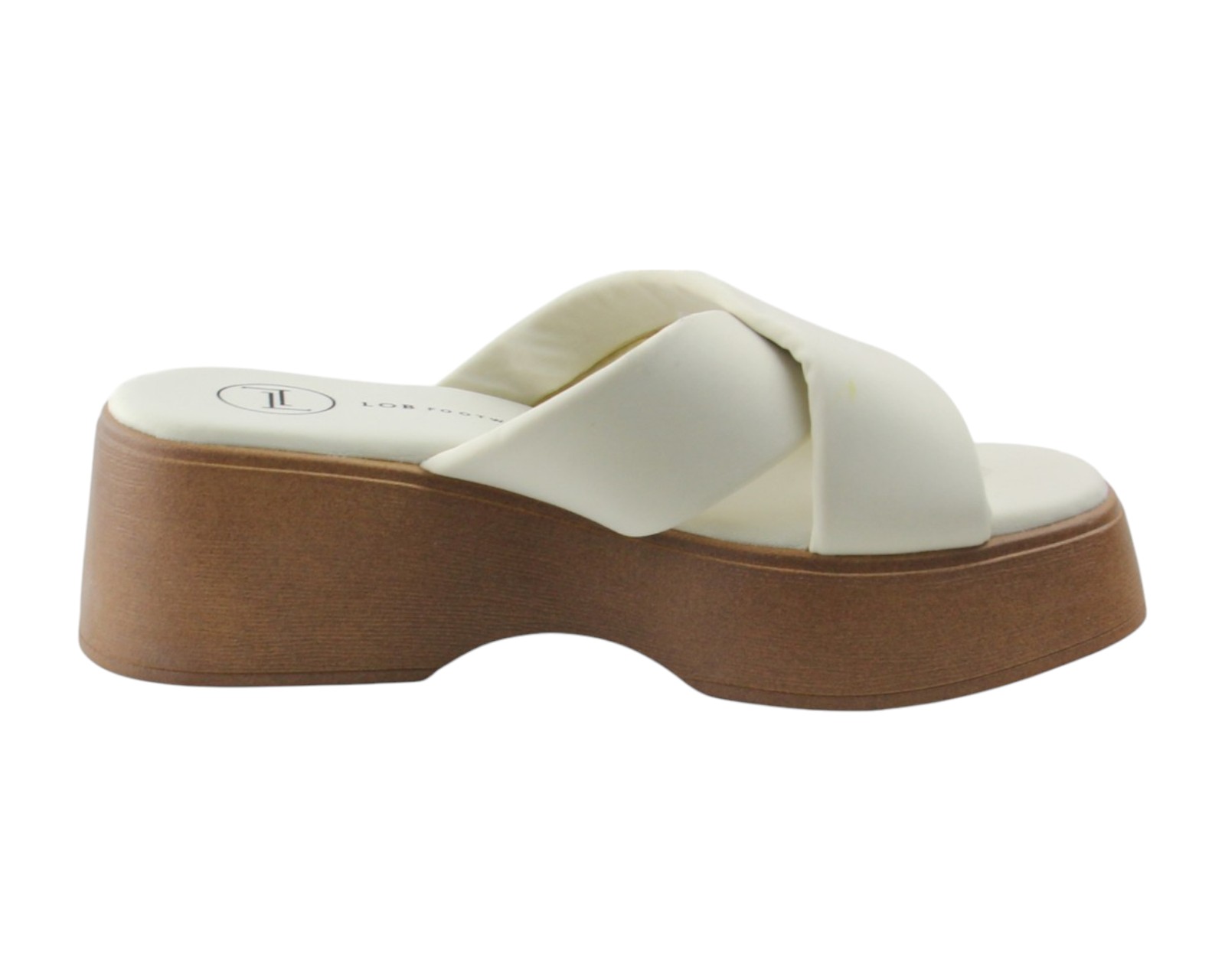 Foto 3 pulgar | Sandalia Cuña Para Mujer Lob Footwear Lickra Beige 90605042