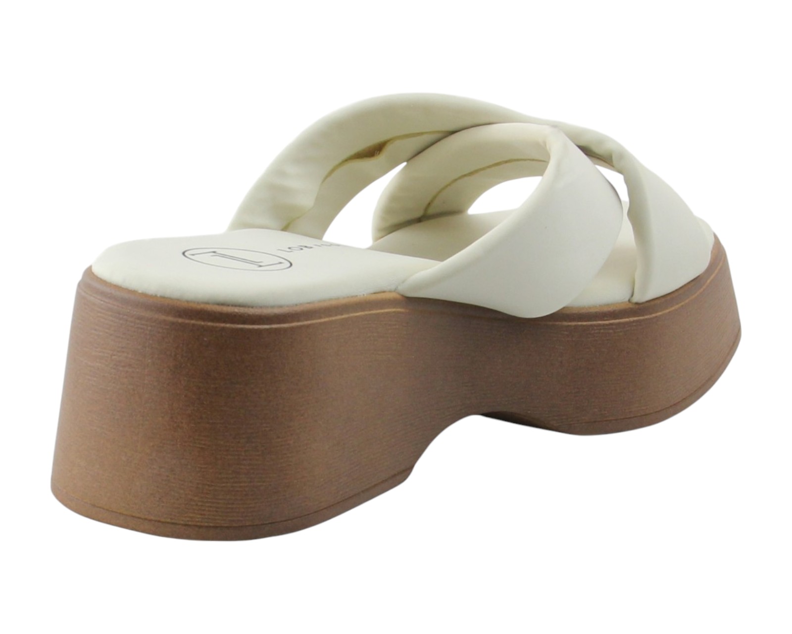 Foto 4 pulgar | Sandalia Cuña Para Mujer Lob Footwear Lickra Beige 90605042