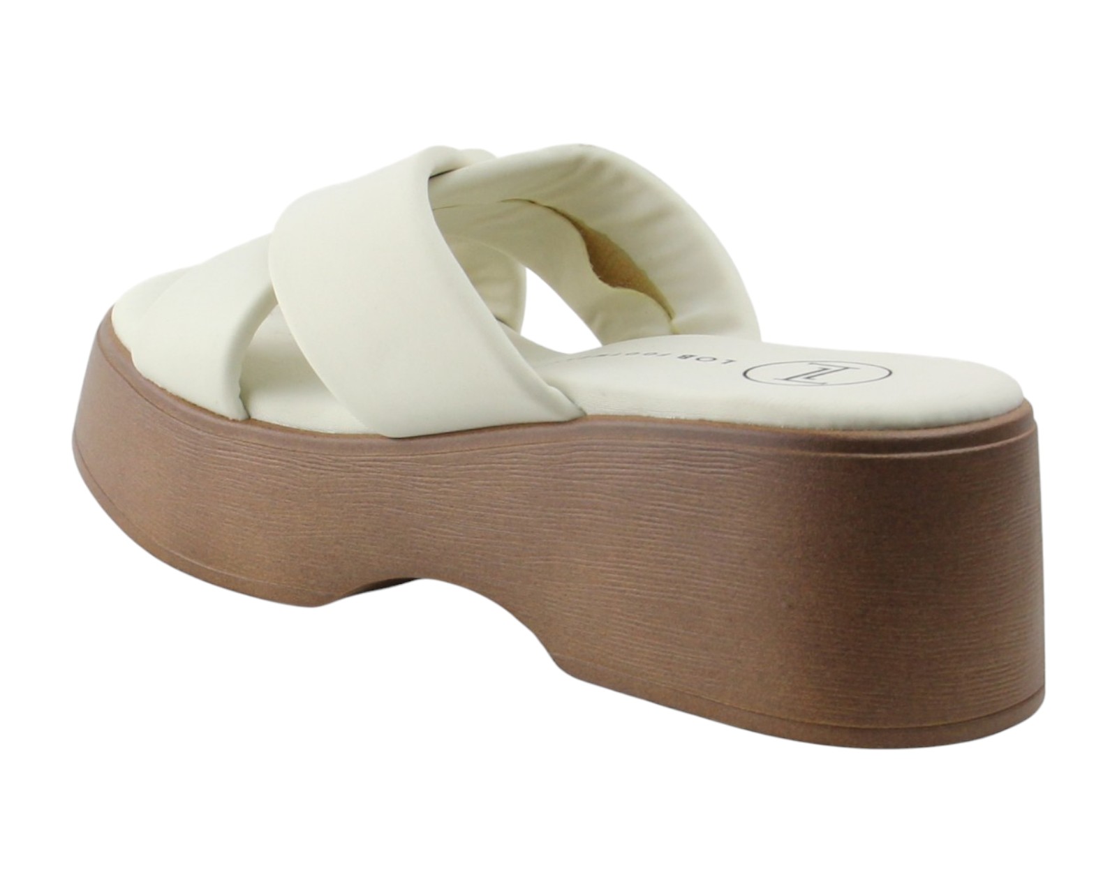 Foto 5 pulgar | Sandalia Cuña Para Mujer Lob Footwear Lickra Beige 90605042