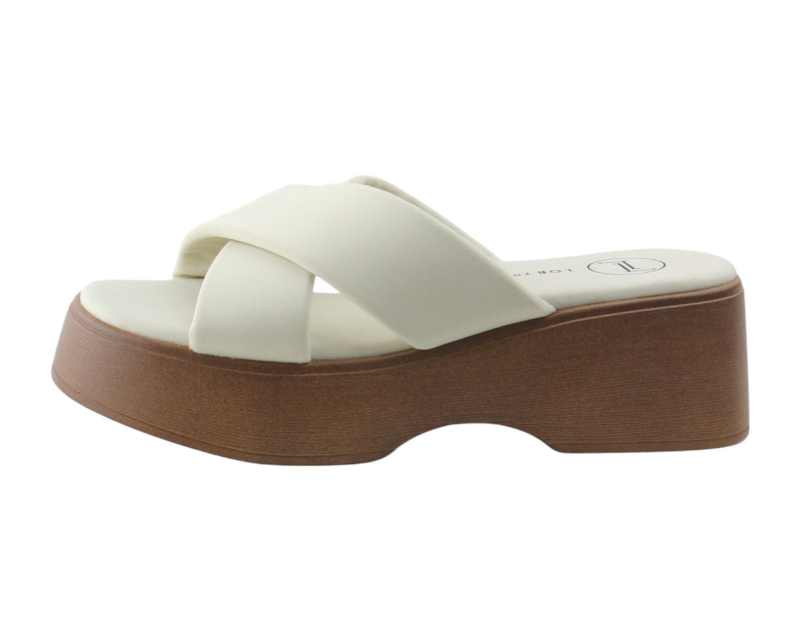 Foto 6 pulgar | Sandalia Cuña Para Mujer Lob Footwear Lickra Beige 90605042
