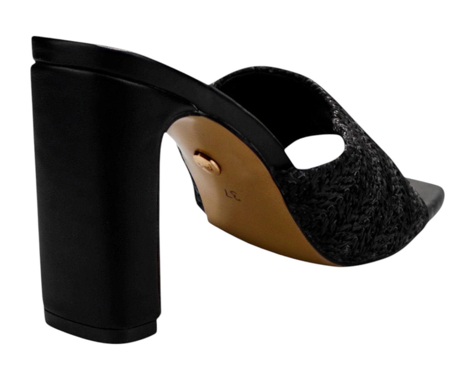 Foto 4 pulgar | Sandalia Cuña Para Mujer Lob Footwear Rafia Negro 90605049