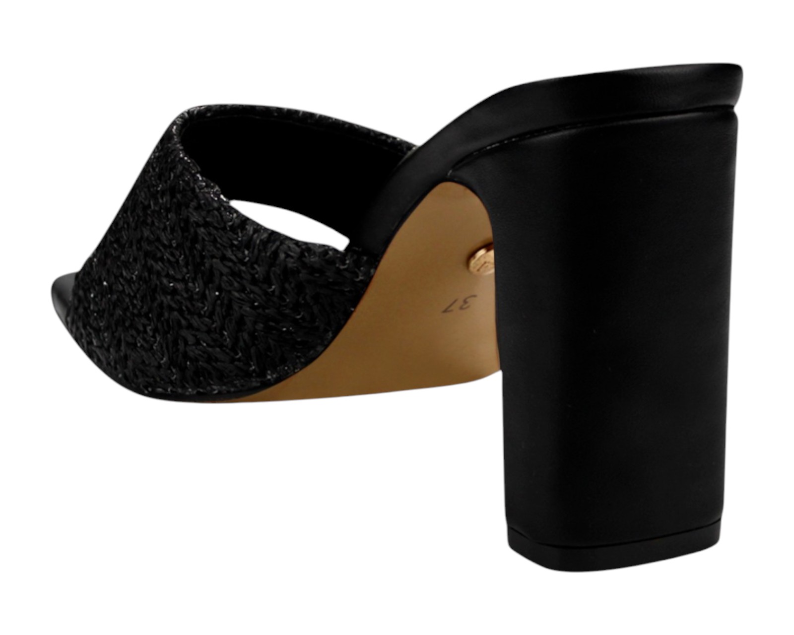 Foto 4 | Sandalia Cuña Para Mujer Lob Footwear Rafia Negro 90605049