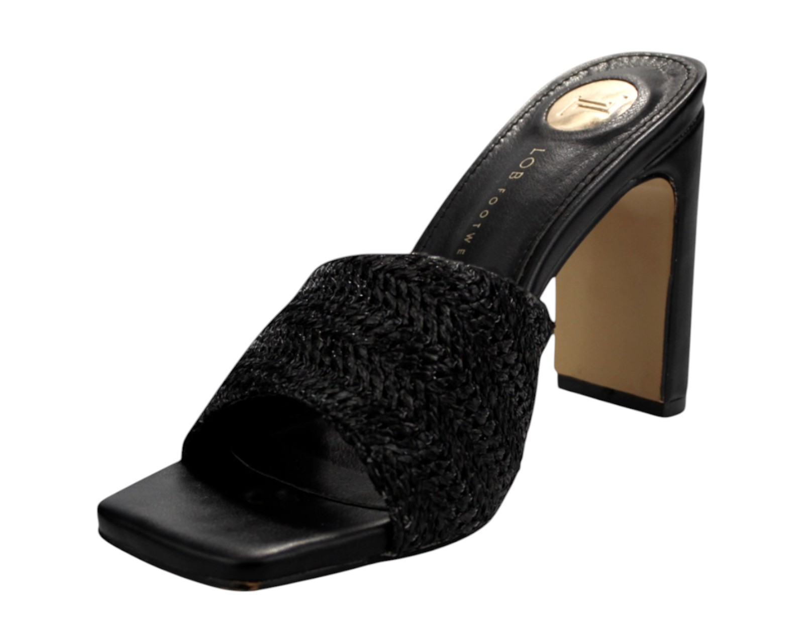Foto 6 | Sandalia Cuña Para Mujer Lob Footwear Rafia Negro 90605049