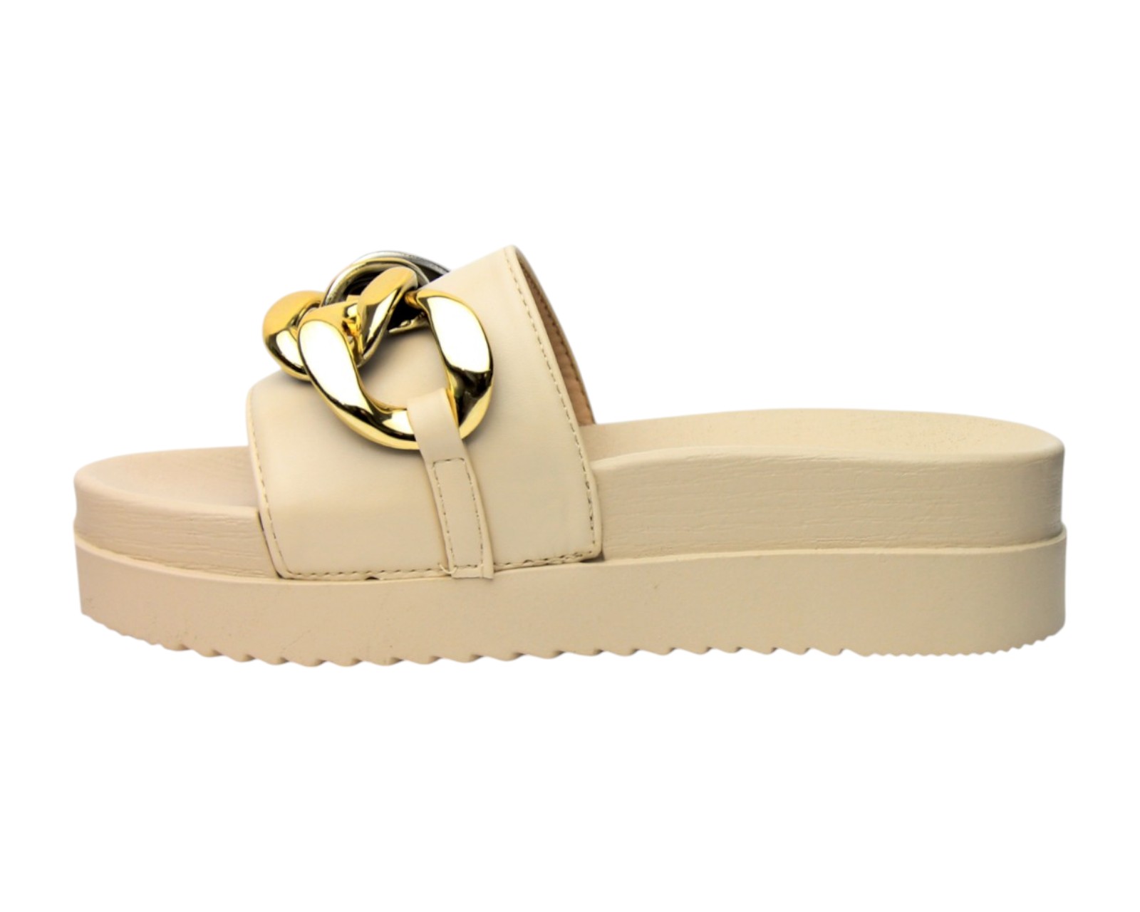 Foto 5 | Sandalia Cuña Para Mujer Lob Footwear Pu Beige 52205467