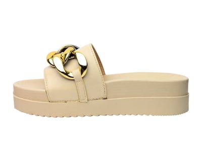 Foto 5 | Sandalia Cuña Para Mujer Lob Footwear Pu Beige 52205467
