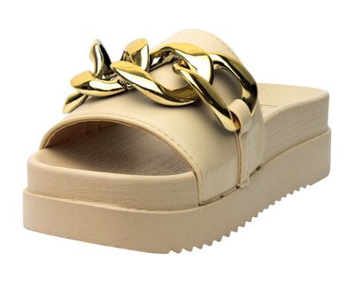 Foto 6 | Sandalia Cuña Para Mujer Lob Footwear Pu Beige 52205467