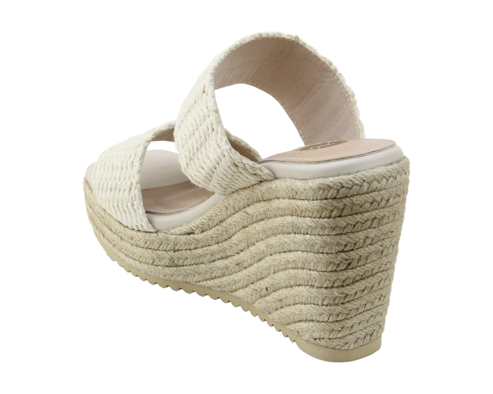 Foto 5 pulgar | Sandalia Cuña Para Mujer Lob Footwear Textile Beige 92005028