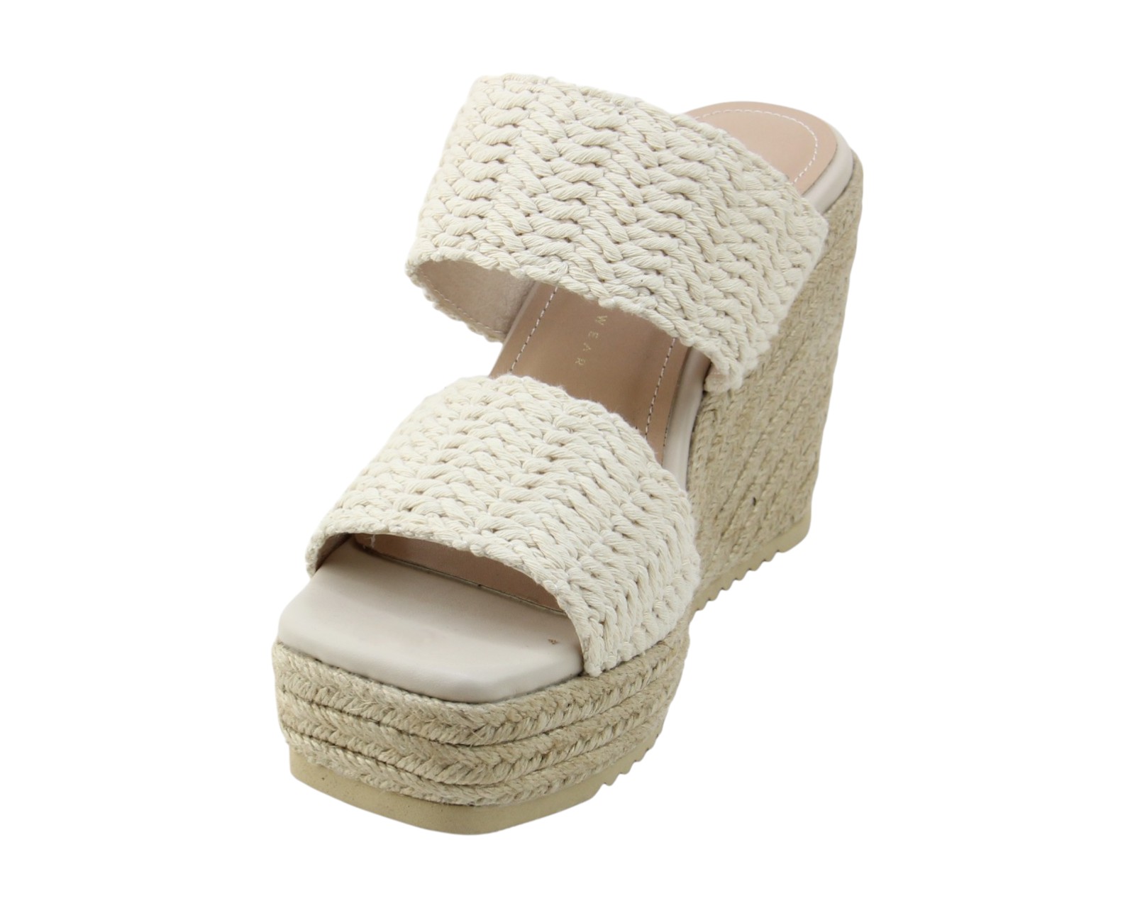 Foto 7 pulgar | Sandalia Cuña Para Mujer Lob Footwear Textile Beige 92005028
