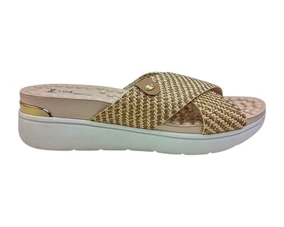 Foto 2 | Sandalia Cuña Para Mujer Lob Footwear Tira Pronta /sense Flex Café 86805080