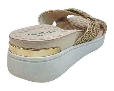 Foto 3 | Sandalia Cuña Para Mujer Lob Footwear Tira Pronta /sense Flex Café 86805080
