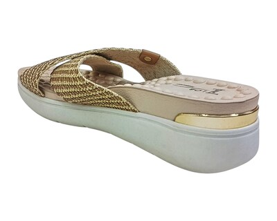 Foto 4 | Sandalia Cuña Para Mujer Lob Footwear Tira Pronta /sense Flex Café 86805080