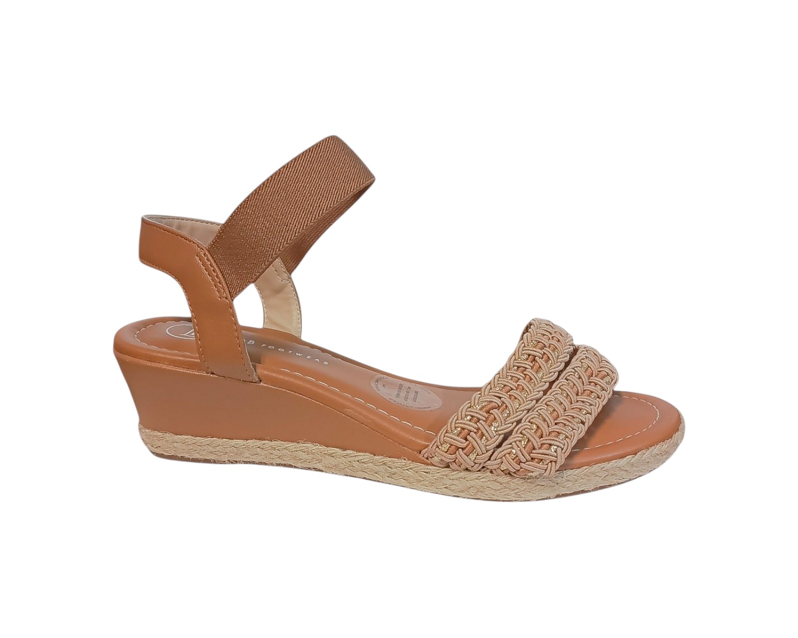 Foto 3 pulgar | Sandalia Cuña Para Mujer Lob Footwear T Pronta/elast/turim Beige 86805075