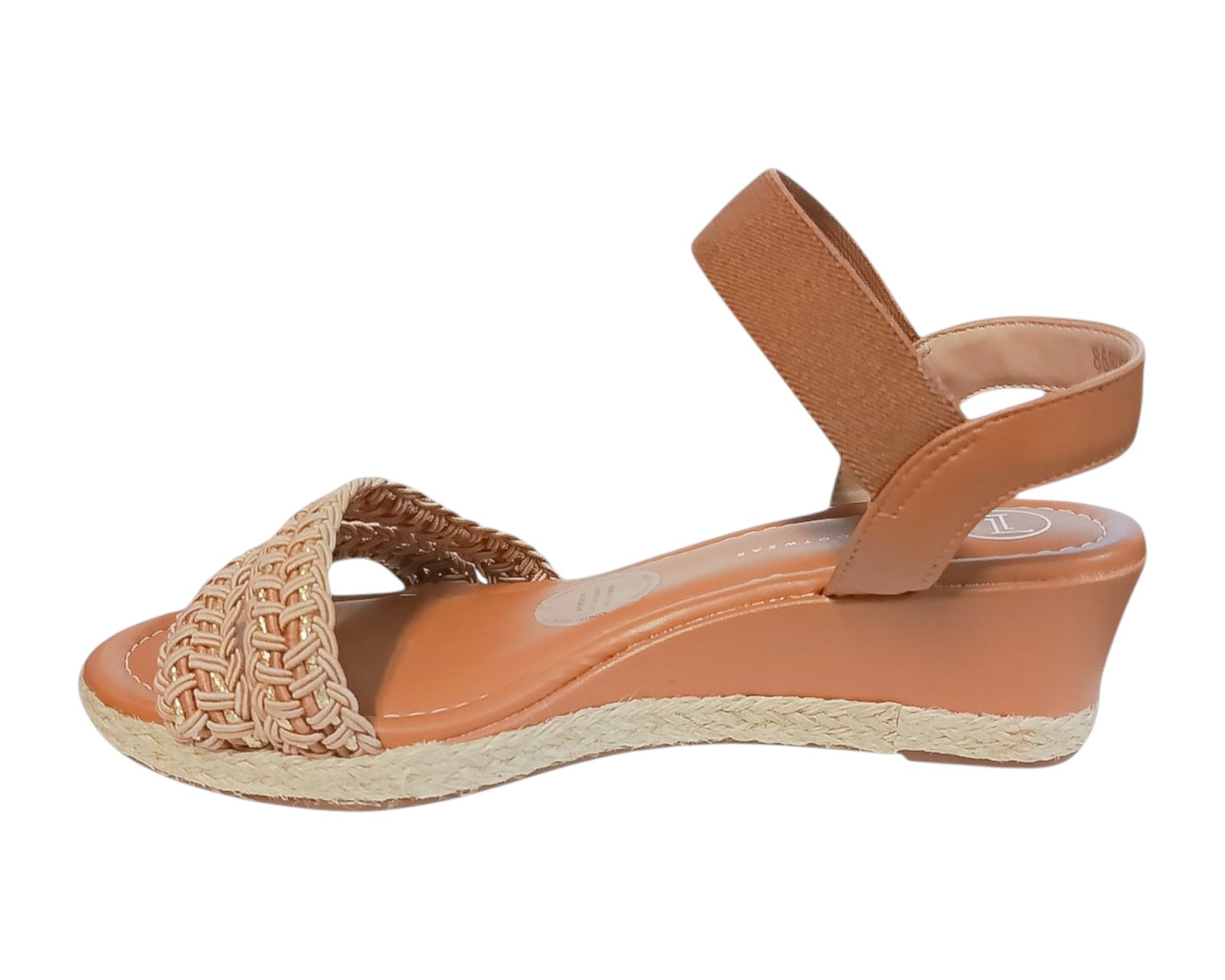 Foto 6 pulgar | Sandalia Cuña Para Mujer Lob Footwear T Pronta/elast/turim Beige 86805075