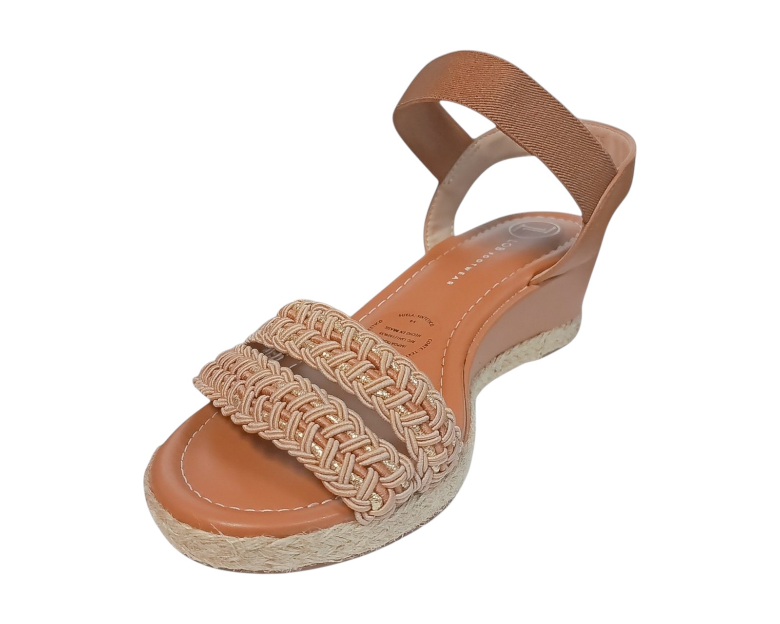 Foto 7 pulgar | Sandalia Cuña Para Mujer Lob Footwear T Pronta/elast/turim Beige 86805075