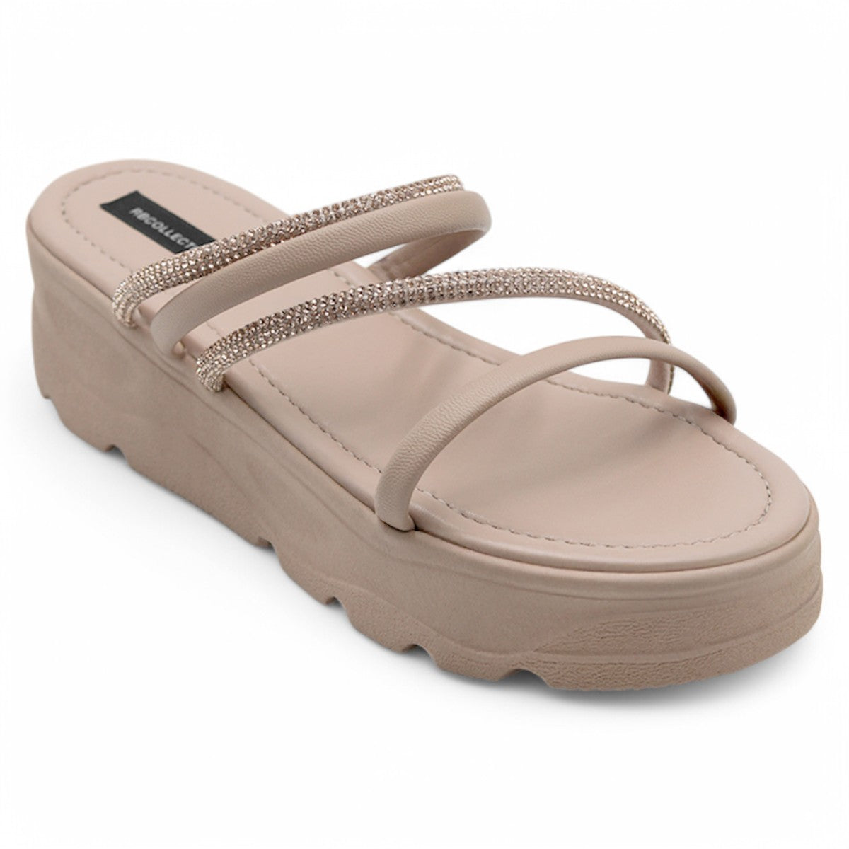 Foto 2 | Sandalias Con Plataforma Exterior Piel Vegana Color Rosa Para Mujer De Rbcollection