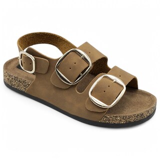 Foto 2 | Sandalias Con Plataforma Exterior Piel Vegana Color Café Para Mujer De Rbcollection