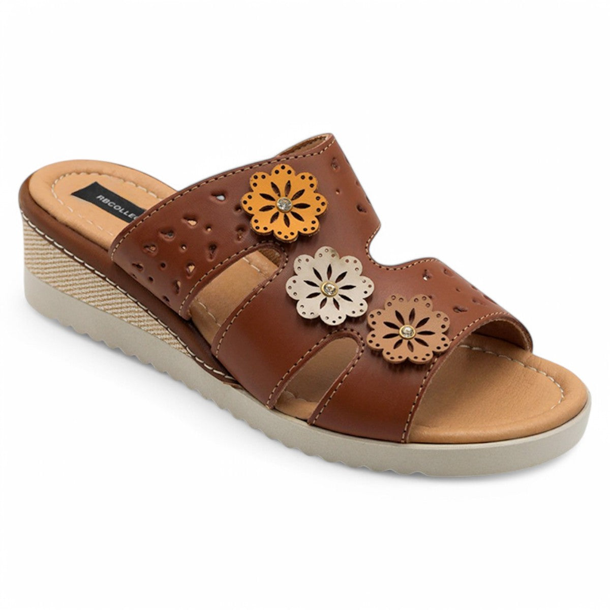 Foto 3 pulgar | Sandalias Con Plataforma Exterior Piel Vegana Color Café Para Mujer De Rbcollection