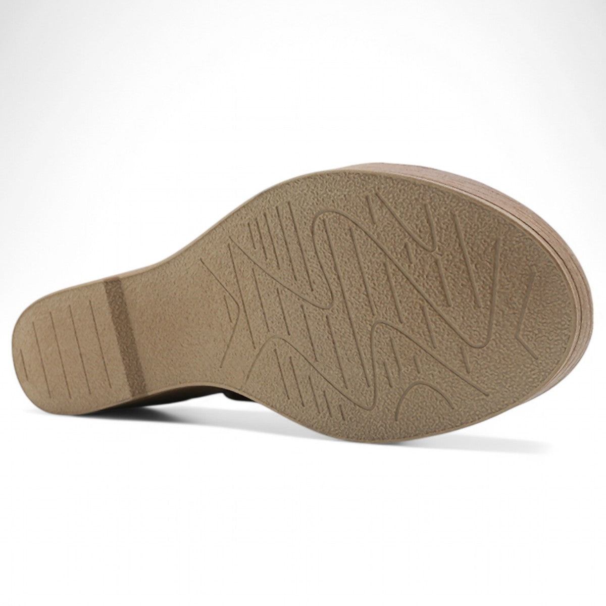 Foto 6 pulgar | Sandalias Con Plataforma Exterior Piel Vegana Color Café Para Mujer De Rbcollection