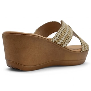 Foto 4 | Sandalias Con Plataforma Exterior Sintético Color Beige Para Mujer De Rbcollection