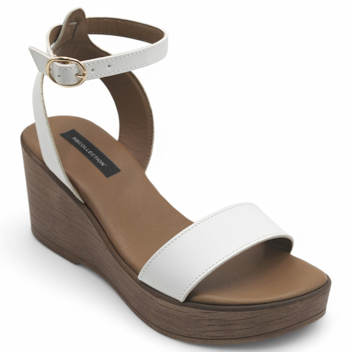 Foto 3 pulgar | Sandalias Con Plataforma Exterior Piel Vegana Color Blanco Para Mujer De Rbcollection