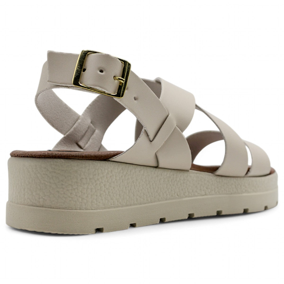 Foto 5 pulgar | Sandalias Con Plataforma Exterior Piel Vegana Color Blanco Para Mujer De Rbcollection
