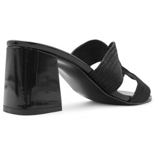 Foto 4 | Sandalia Con Tacón Exterior Textil Color Negro Para Mujer De Rbcollection