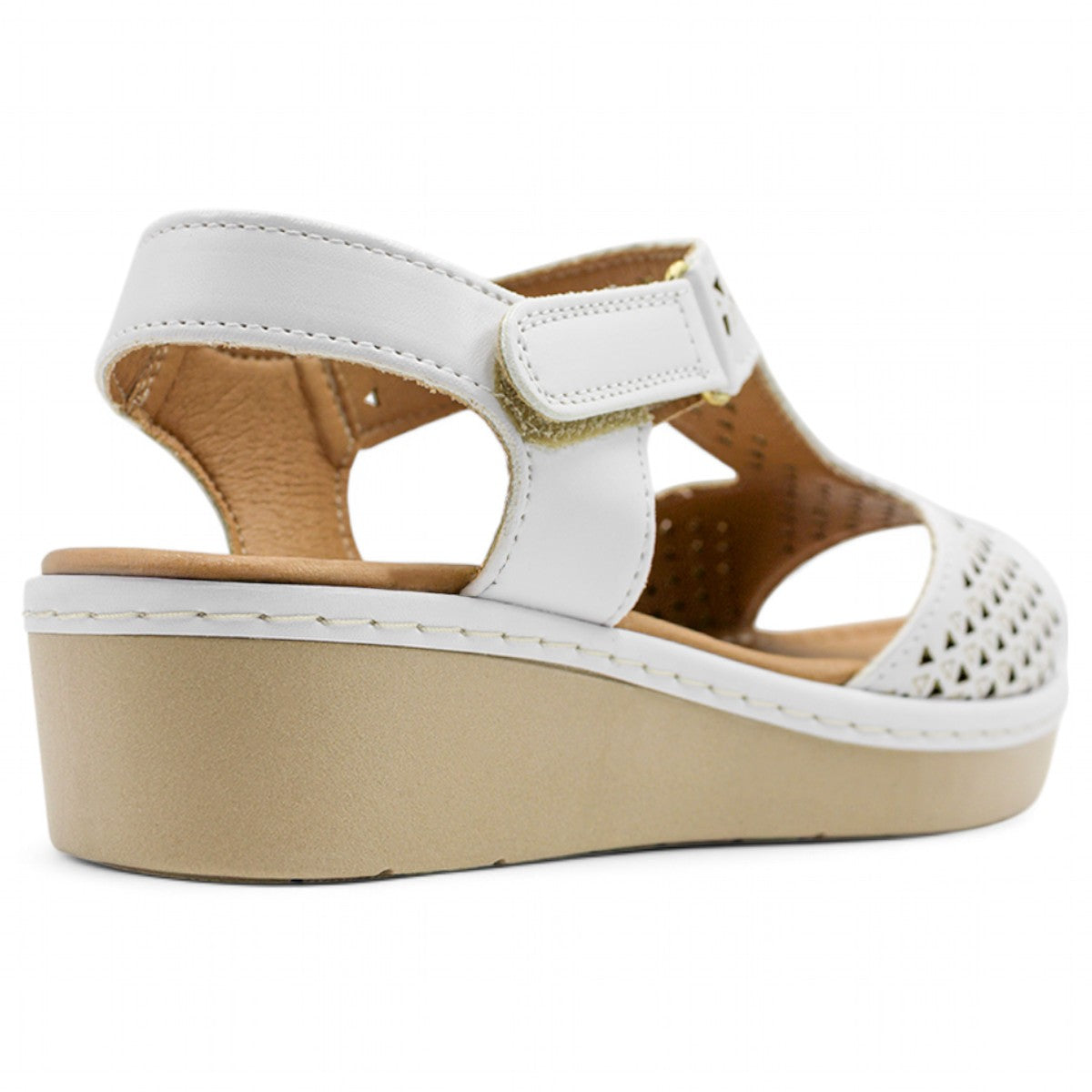 Foto 5 pulgar | Sandalias Con Plataforma Exterior Piel Vegana Color Blanco Para Mujer De Rbcollection