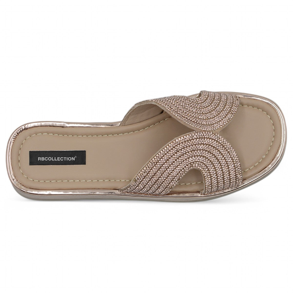 Foto 5 pulgar | Sandalias Con Plataforma Exterior Piel Vegana Color Oro Para Mujer De Rbcollection