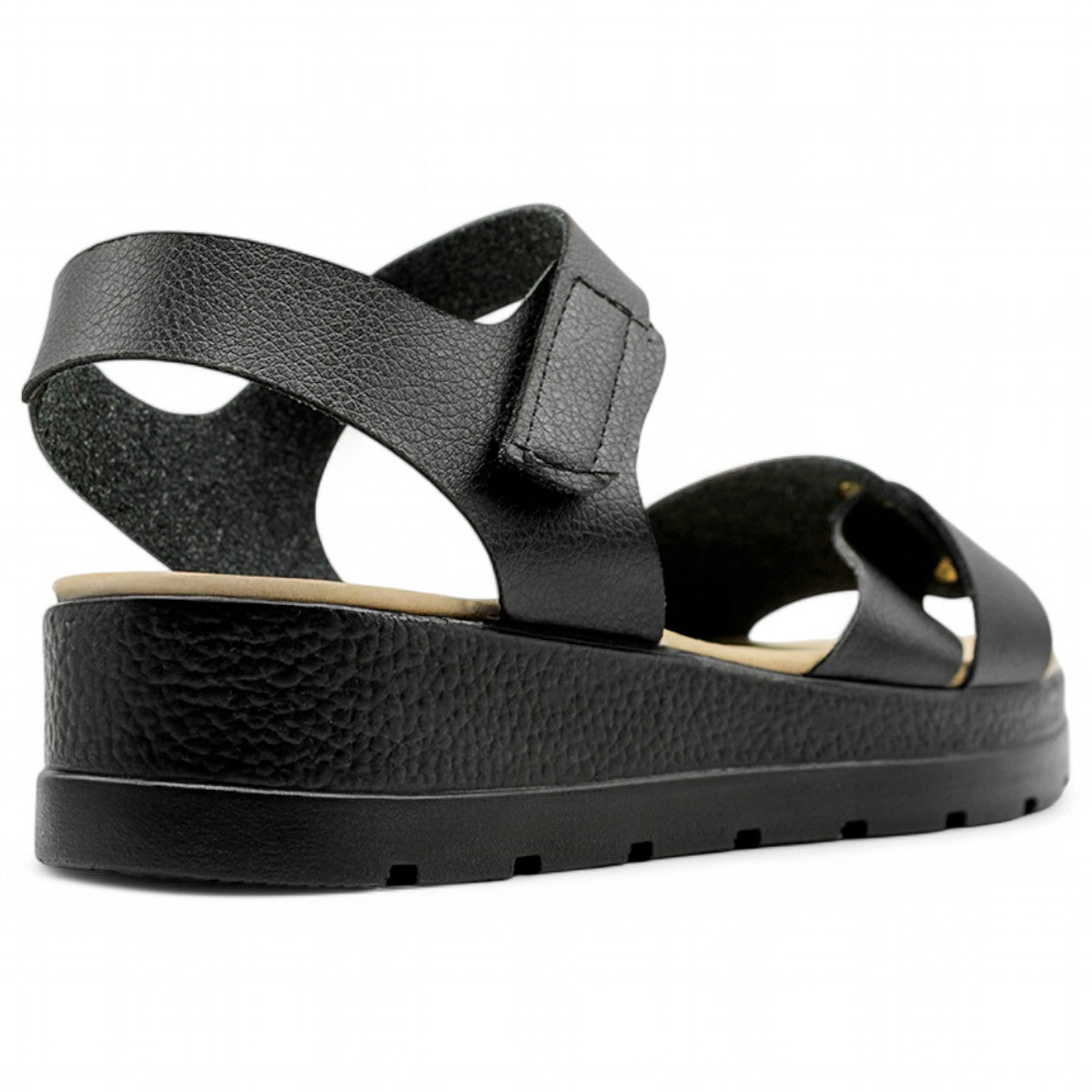 Foto 5 pulgar | Sandalias Con Plataforma Exterior Piel Vegana Color Negro Para Mujer De Rbcollection